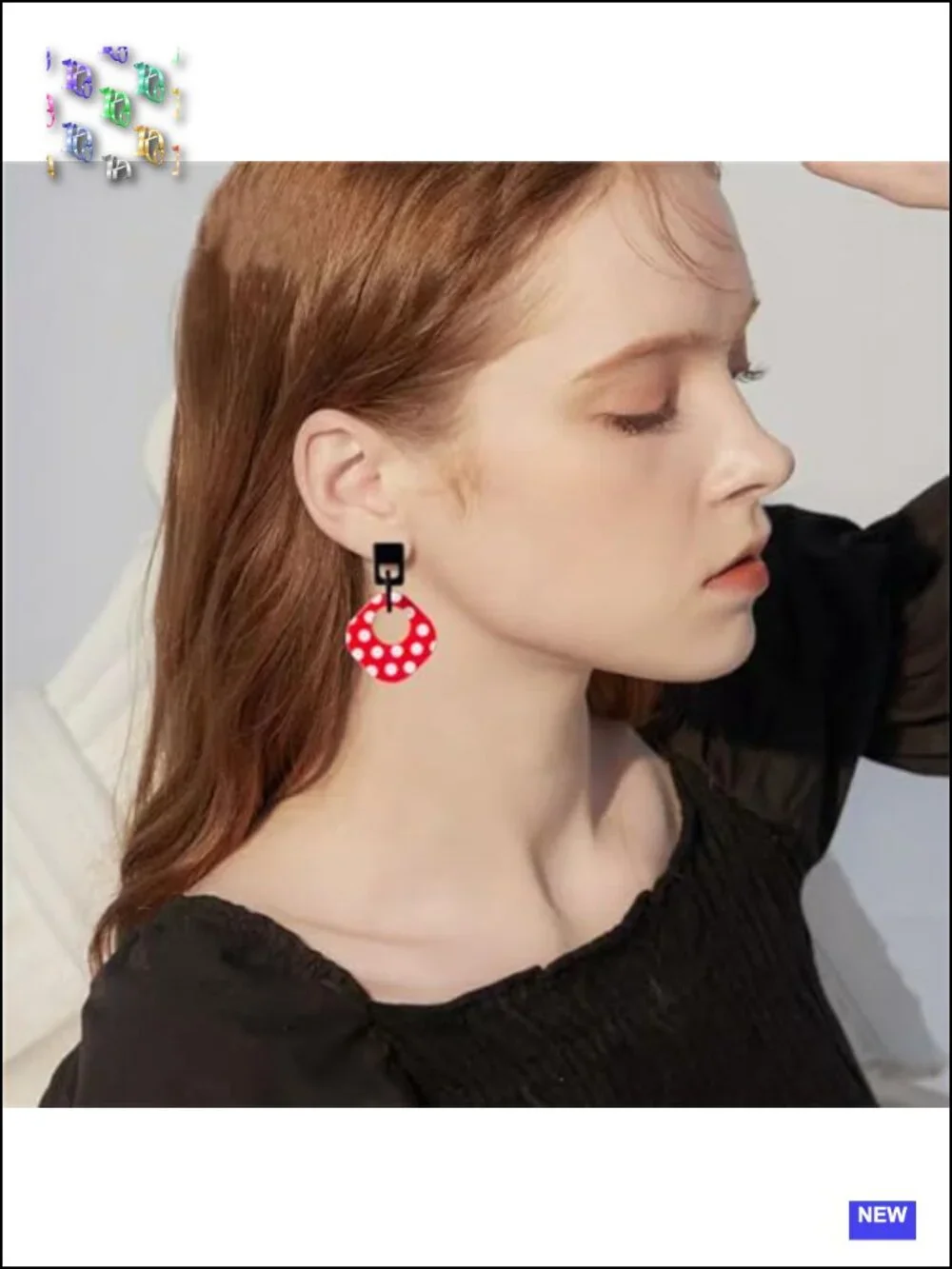 Acrylic Geometric Drop Dangle Earrings Bohemian Layered Statement Jewelry